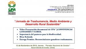 PROGRAMA JORNADA Trashumancia NAVARREDONDA DE GREDOS 15 11 2018 001 1